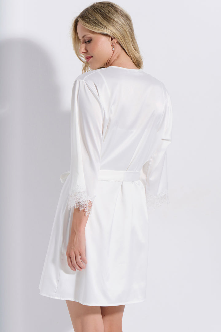 Ρόμπα Σατέν Δαντέλα (8202)