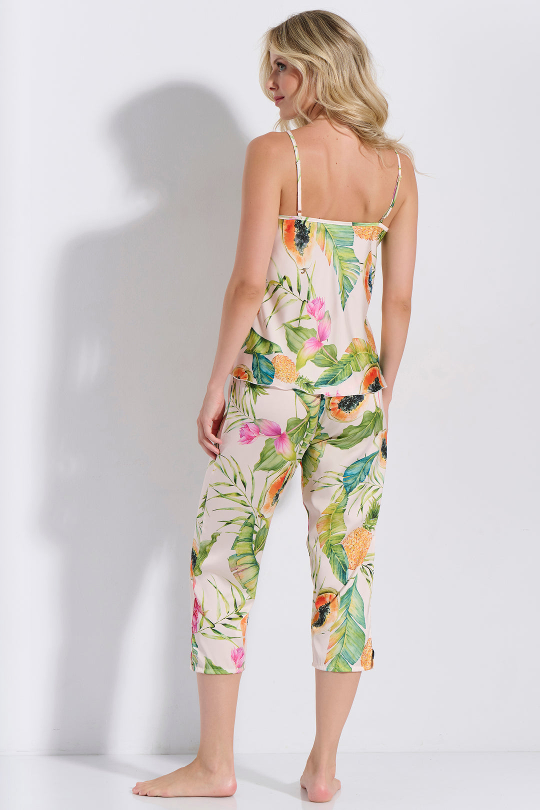 Πιτζάμα Κάπρι Ραντάκι Σατέν (8207)