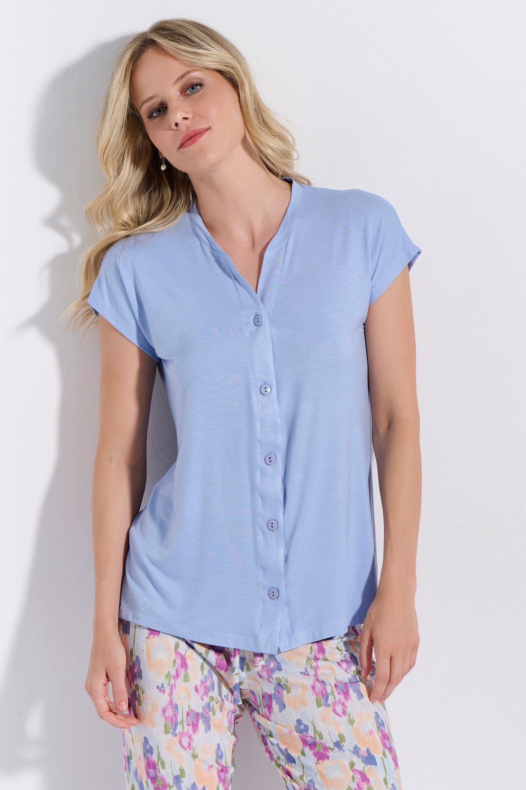 Πιτζάμα Κουμπωτή Κάπρι (8213)