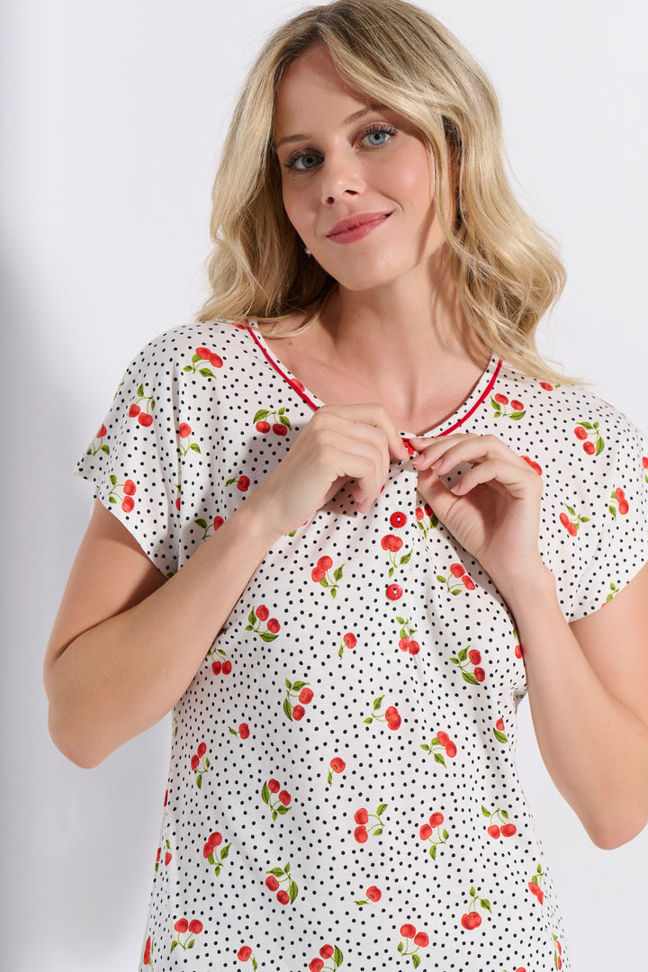 Νυχτικό Πατιλέτα Κερασια (8215)