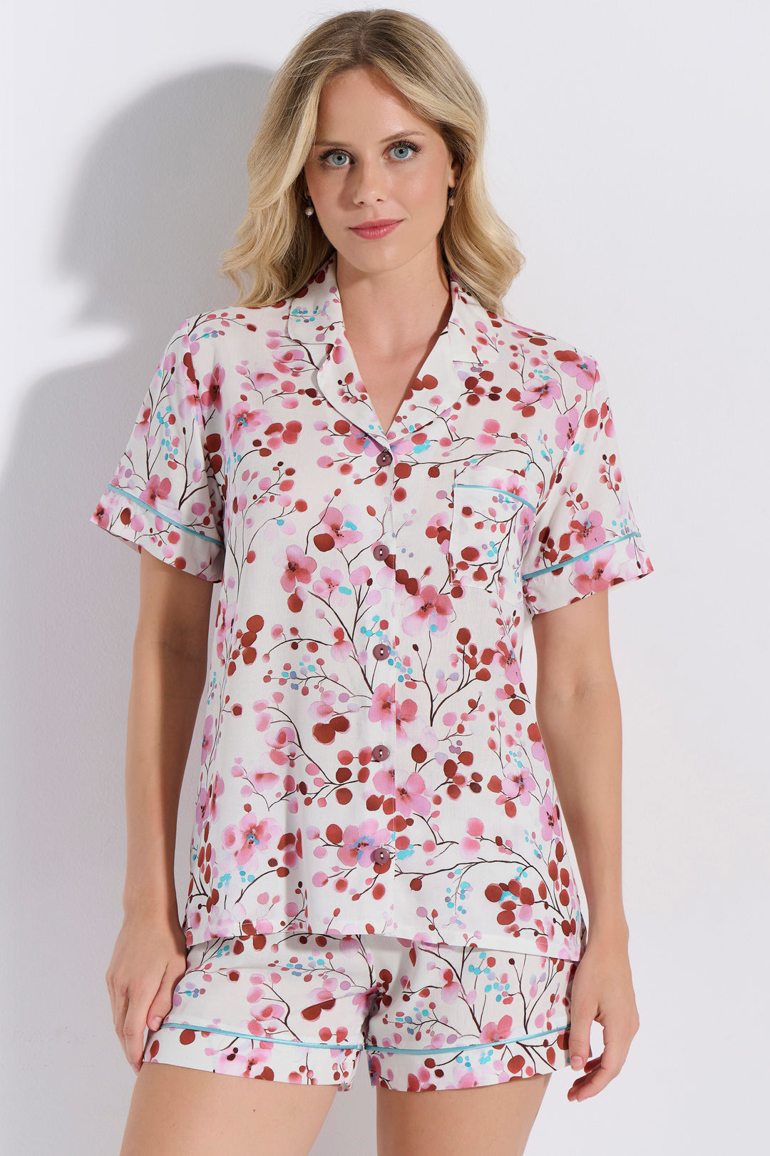 Πιτζάμα Κουμπωτή Σορτς (8221)