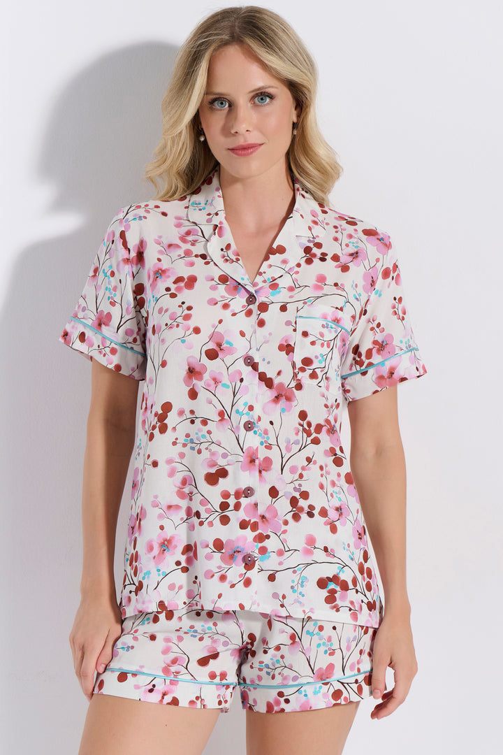 Πιτζάμα Κουμπωτή Σορτς (8221)