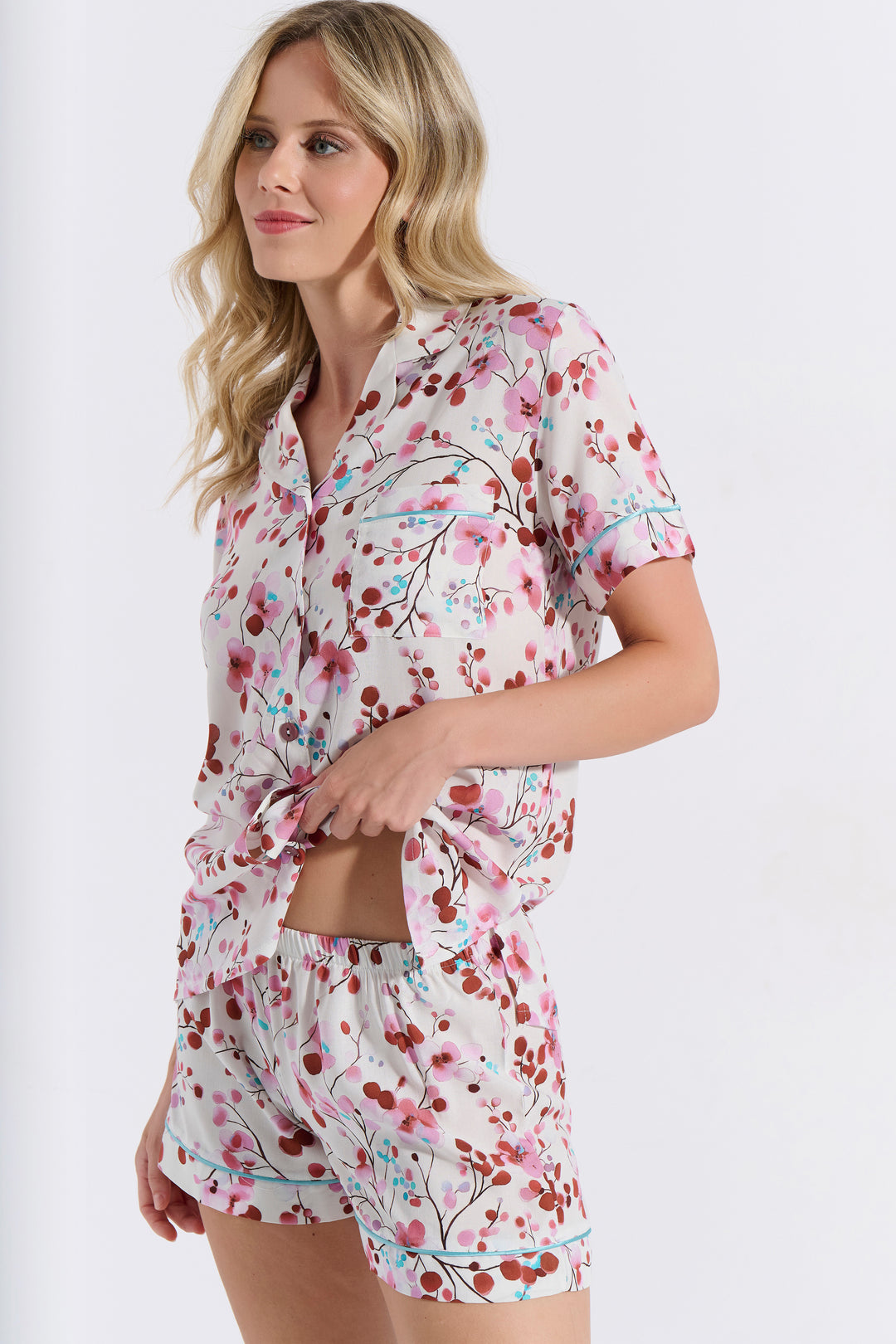 Πιτζάμα Κουμπωτή Σορτς (8221)