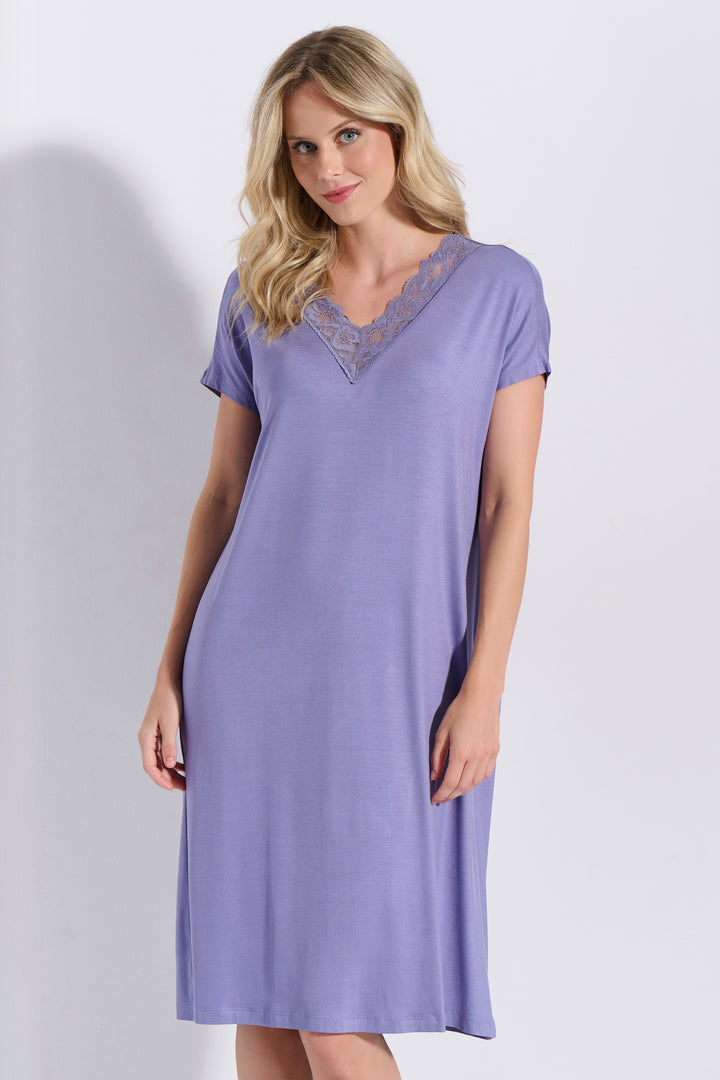 Νυχτικό Midi Ζαπονέ Δαντέλα (8229)