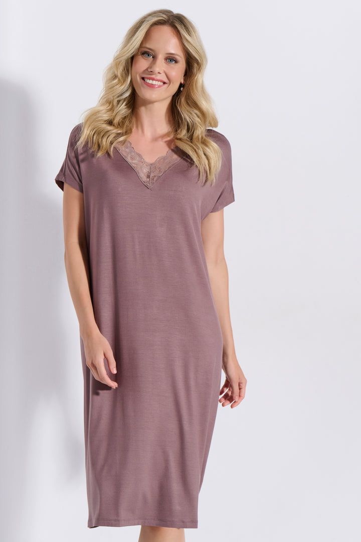 Νυχτικό Midi Ζαπονέ Δαντέλα (8229)