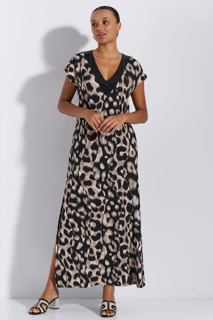 Φόρεμα Maxi Ζαπονέ Παγιέτα (8234)