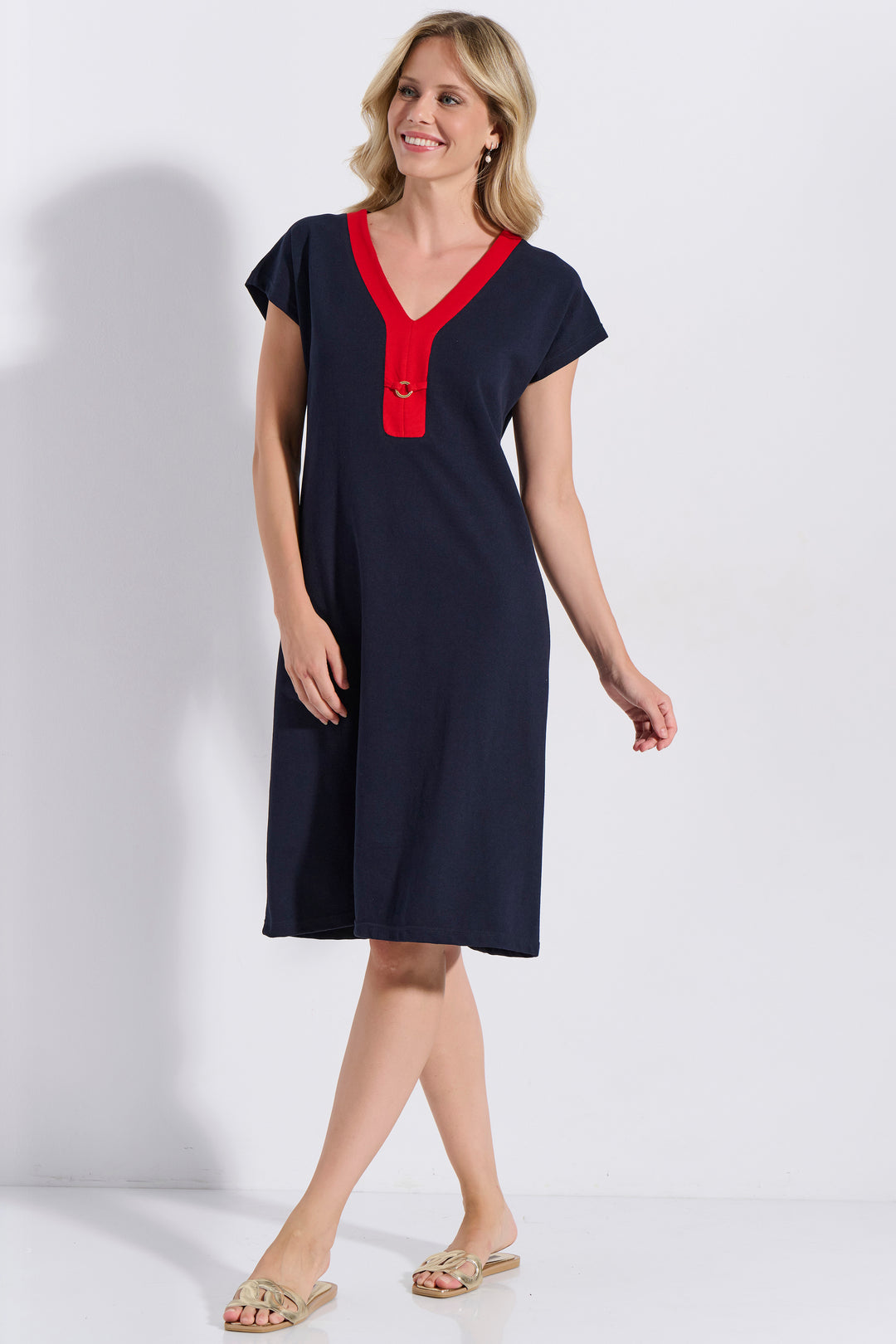 Φόρεμα Pique Ζαπονέ Αξεσουάρ (8250)