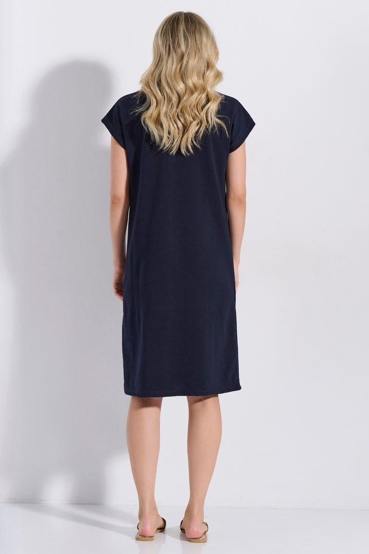 Φόρεμα Pique Ζαπονέ Αξεσουάρ (8250)