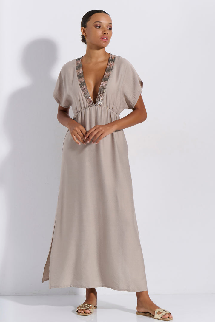 Φόρεμα Maxi Παγιέτα (8262)