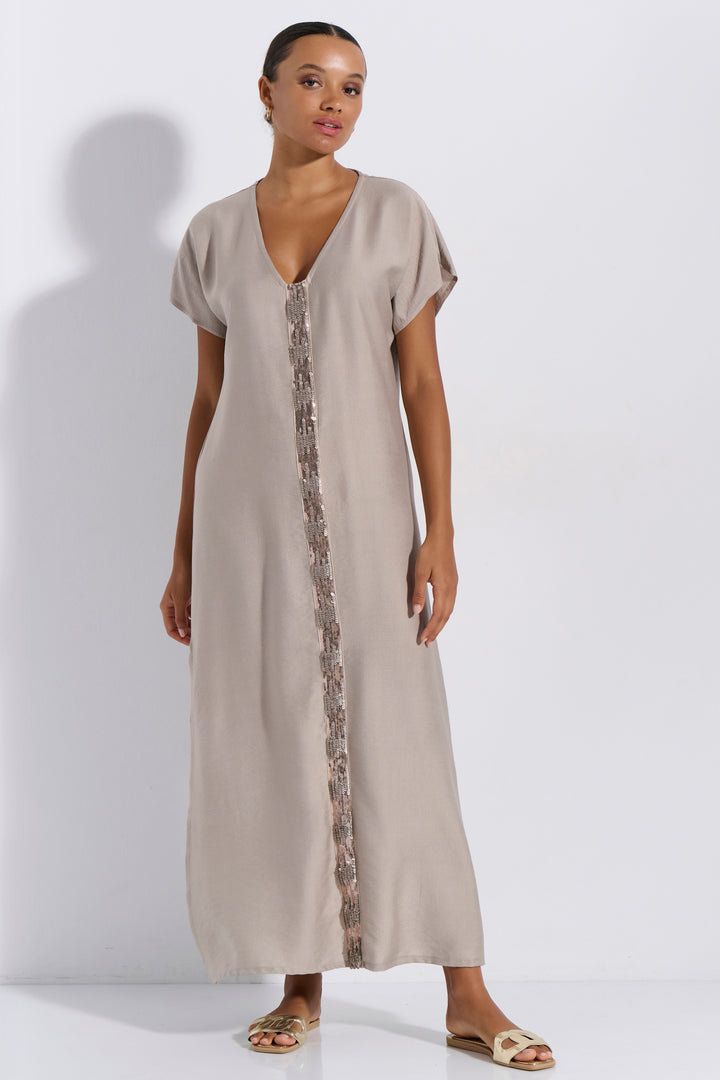 Φόρεμα Maxi Παγιέτα (8263)