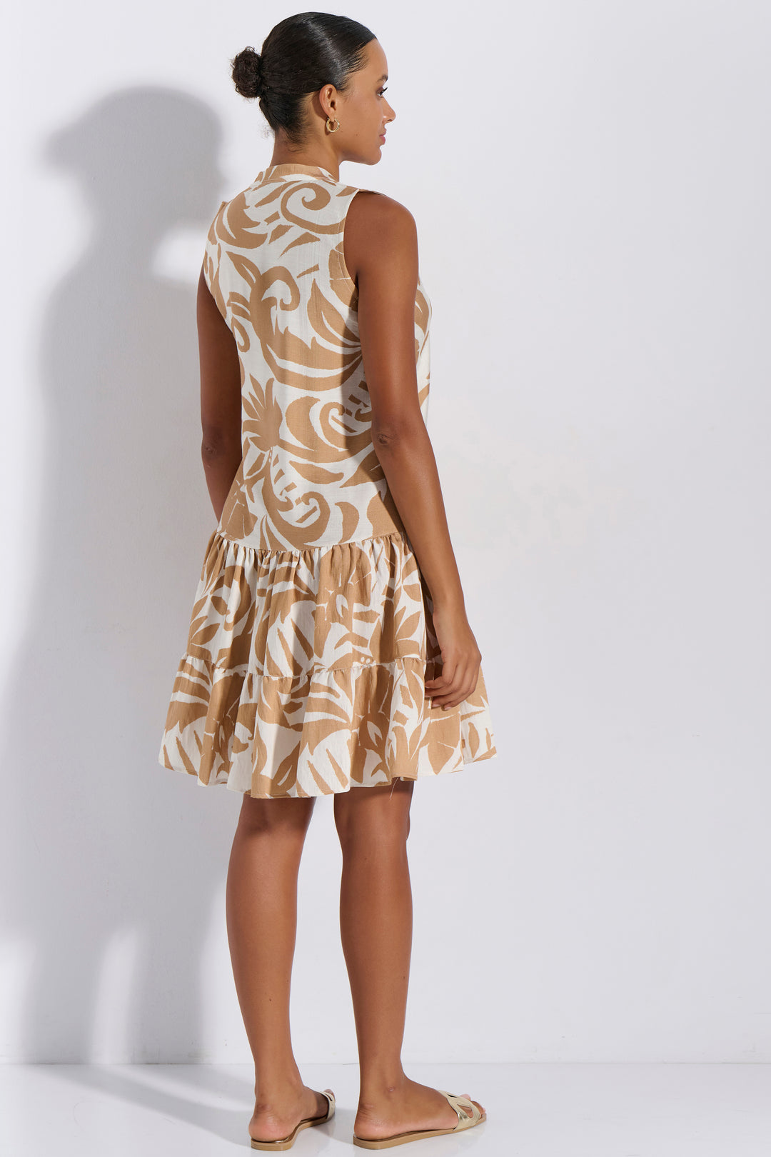 Φόρεμα Παγιέτα Βολάν Εμπριμέ (8264)