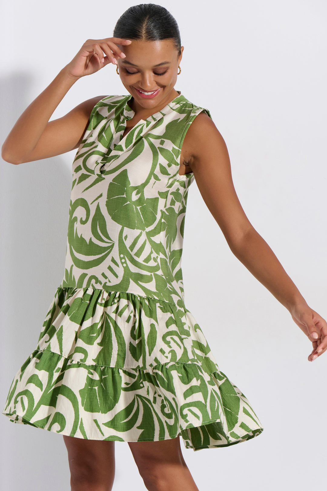 Φόρεμα Παγιέτα Βολάν Εμπριμέ (8264)