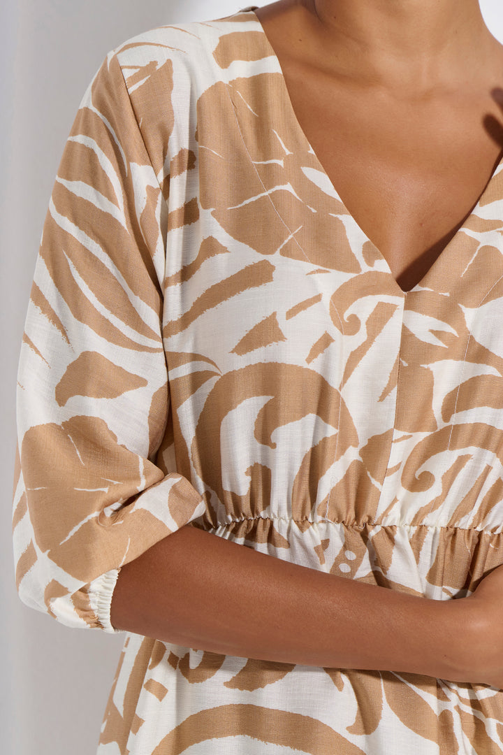 Φόρεμα Midi Εμπριμέ (8265)