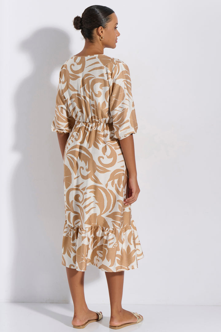 Φόρεμα Midi Εμπριμέ (8265)