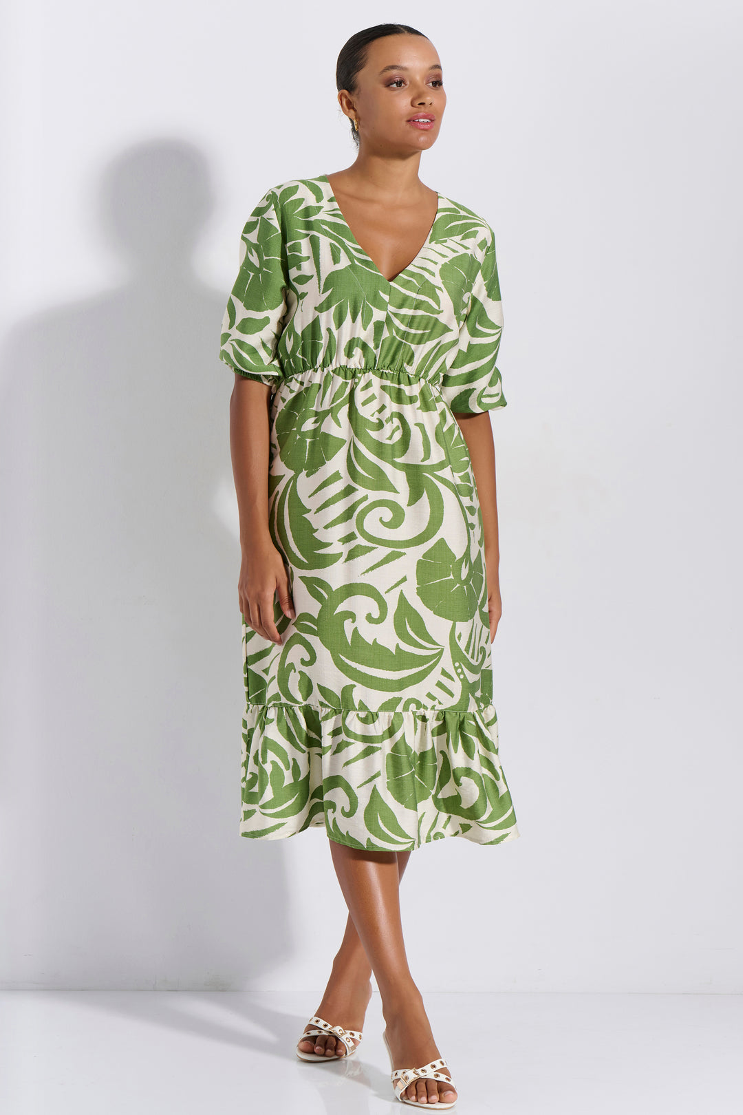 Φόρεμα Midi Εμπριμέ (8265)