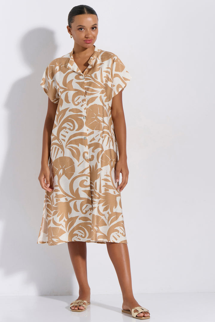 Φόρεμα Σεμιζιέ Εμπριμέ (8266)