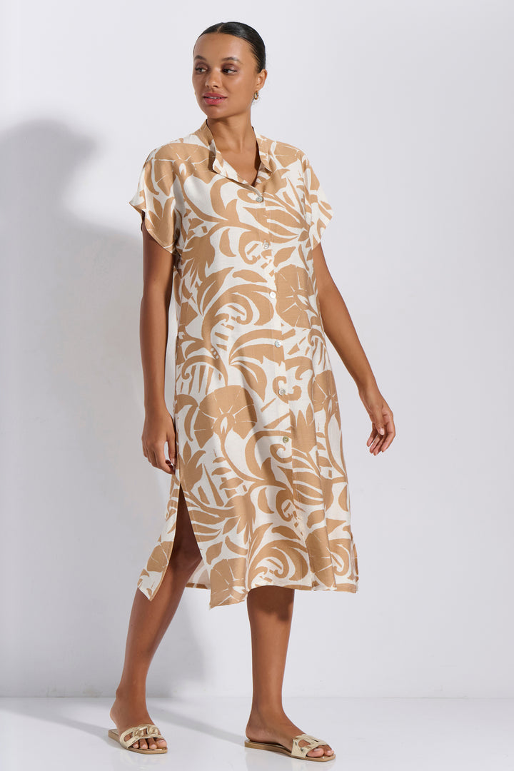 Φόρεμα Σεμιζιέ Εμπριμέ (8266)