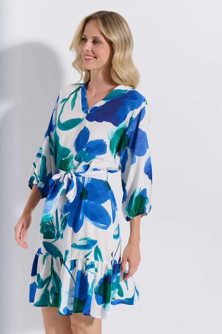 Φόρεμα Βολάν Εμπριμέ (8278)