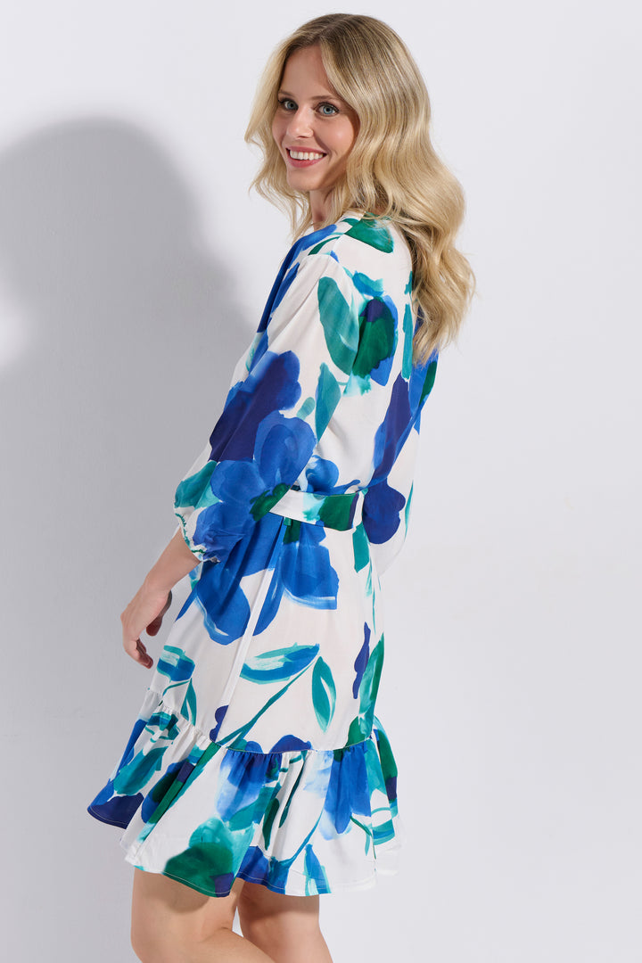 Φόρεμα Βολάν Εμπριμέ (8278)