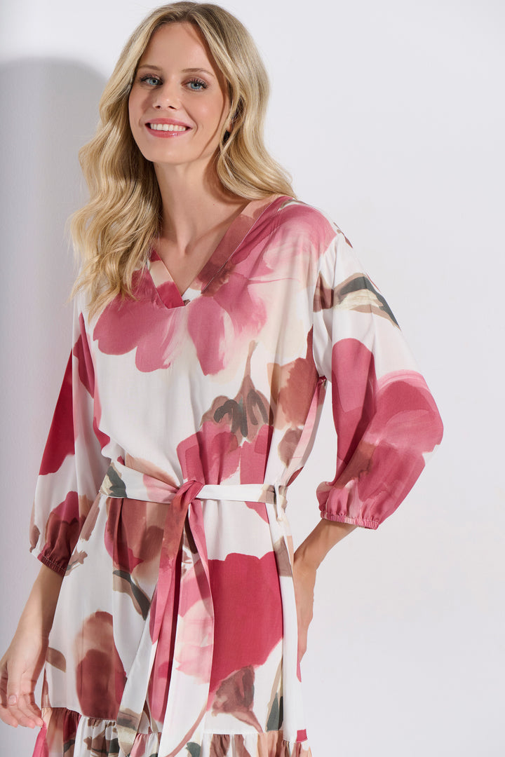 Φόρεμα Βολάν Εμπριμέ (8278)