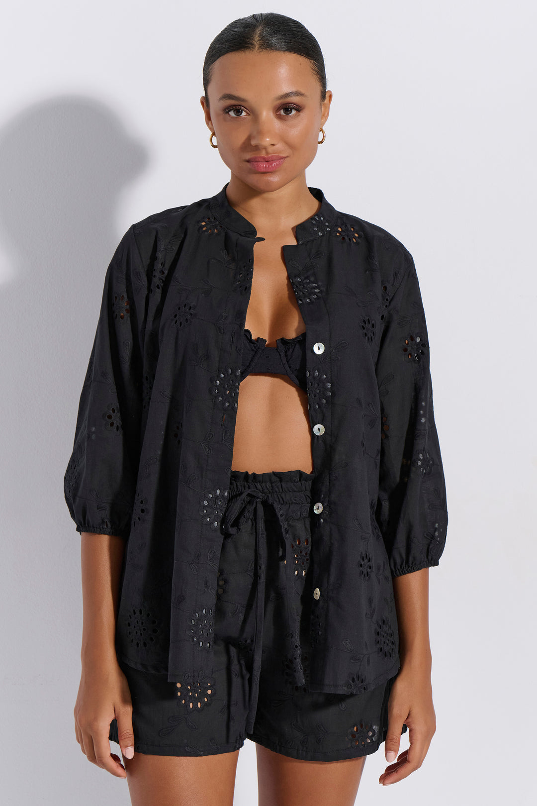 Πουκάμισο Κουμπωτό Μπροντερί (8280)