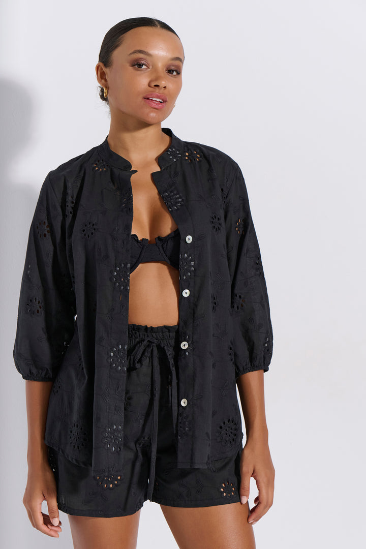 Πουκάμισο Κουμπωτό Μπροντερί (8280)