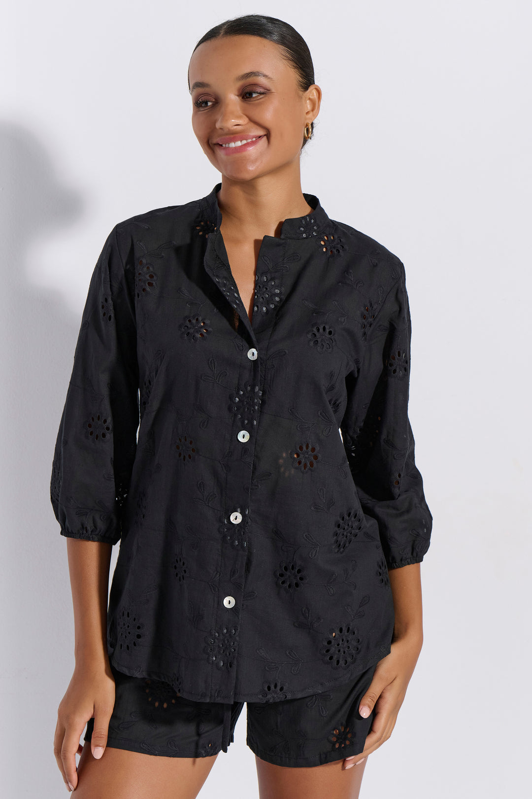 Πουκάμισο Κουμπωτό Μπροντερί (8280)