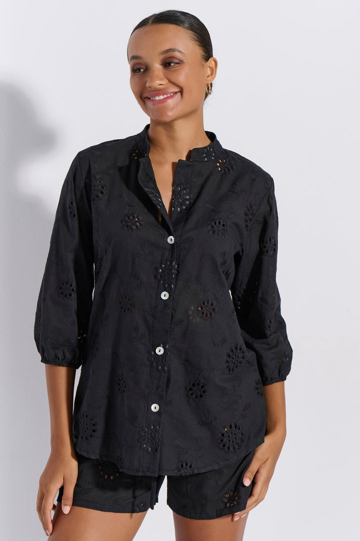 Πουκάμισο Κουμπωτό Μπροντερί (8280)