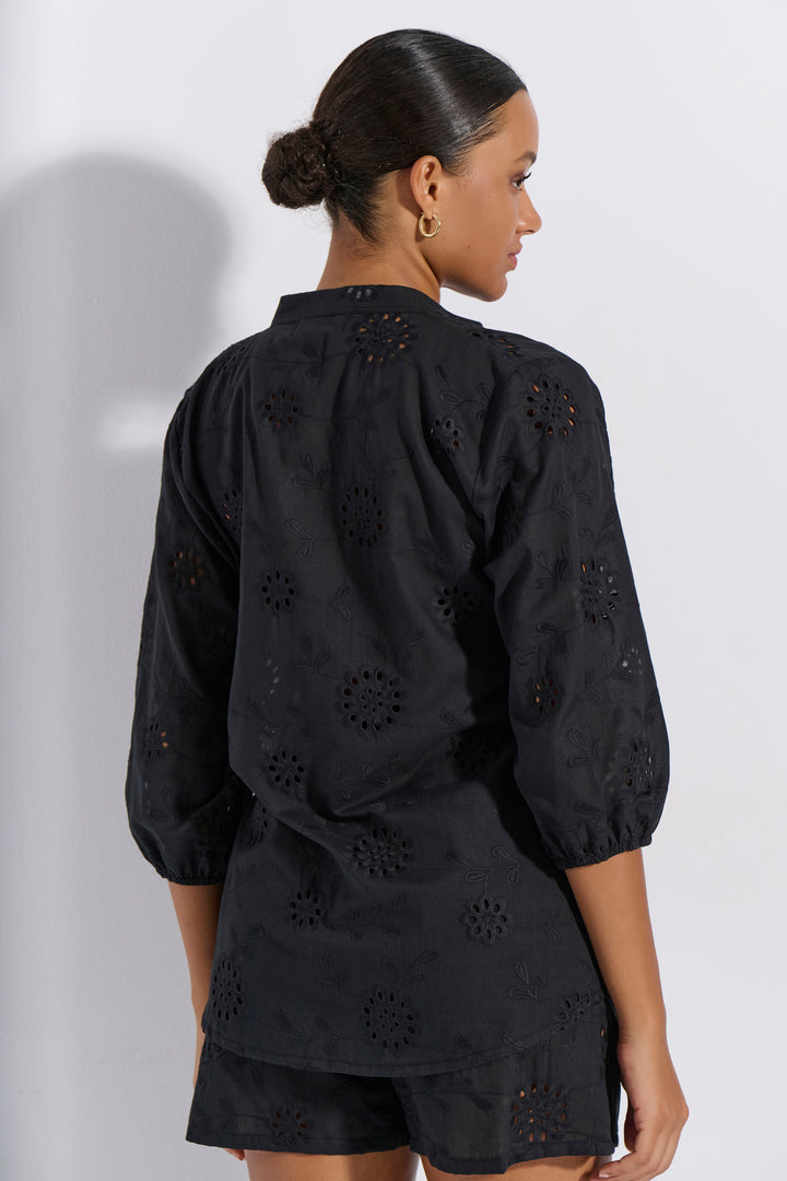 Πουκάμισο Κουμπωτό Μπροντερί (8280)