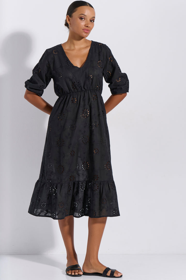 Φόρεμα Maxi Μπροντερί (8282)