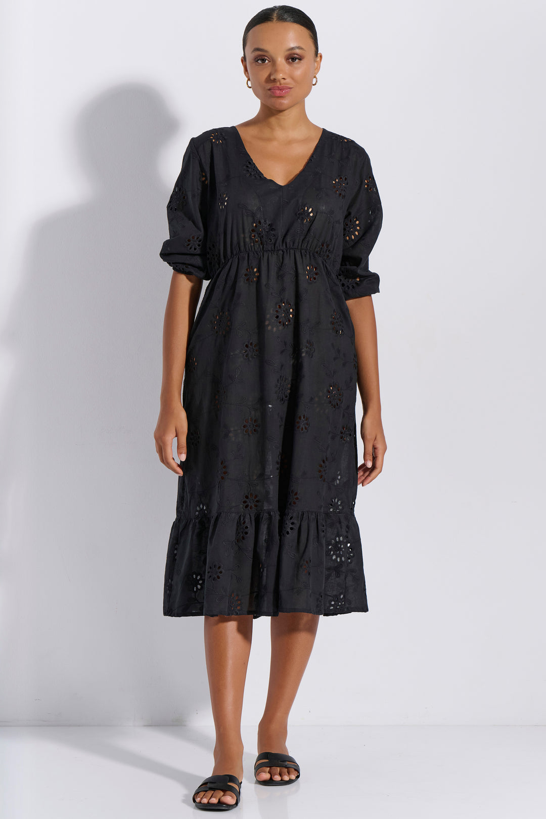 Φόρεμα Maxi Μπροντερί (8282)