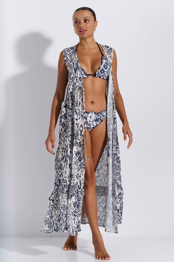 Κιμονο Maxi Βολάν Εμπριμέ (8293)