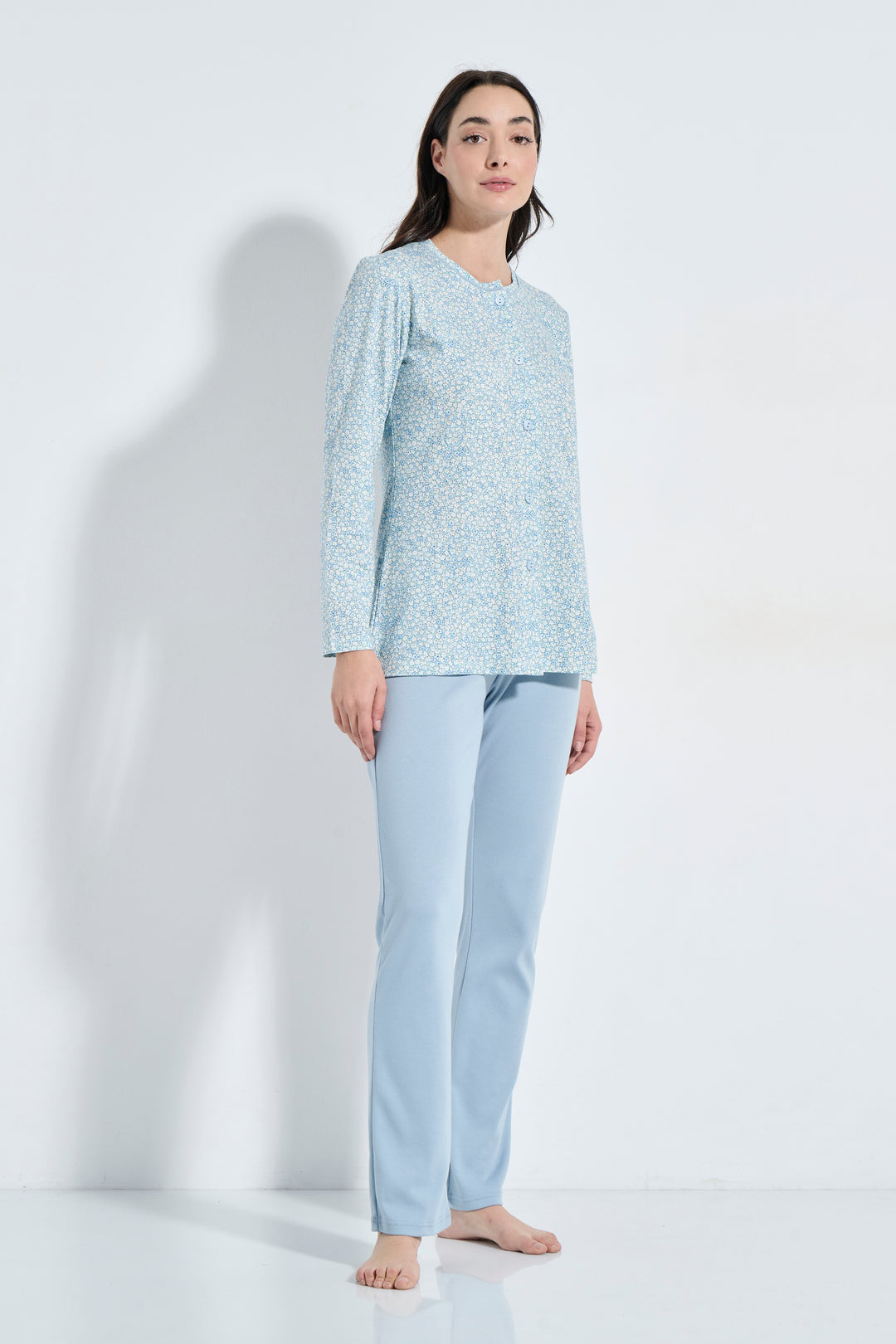 Πιτζάμα Κουμπωτή Fleur (8329)
