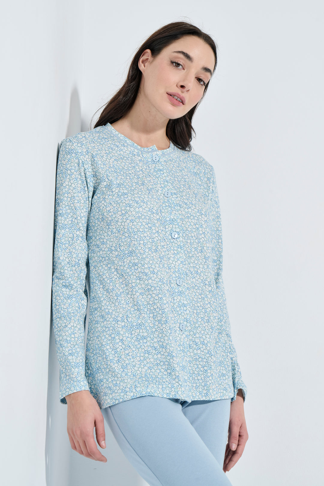 Πιτζάμα Κουμπωτή Fleur (8329)