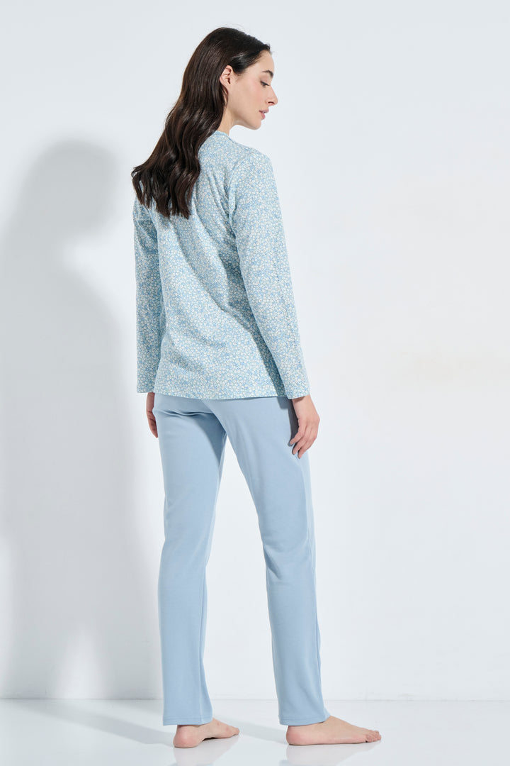 Πιτζάμα Κουμπωτή Fleur (8329)
