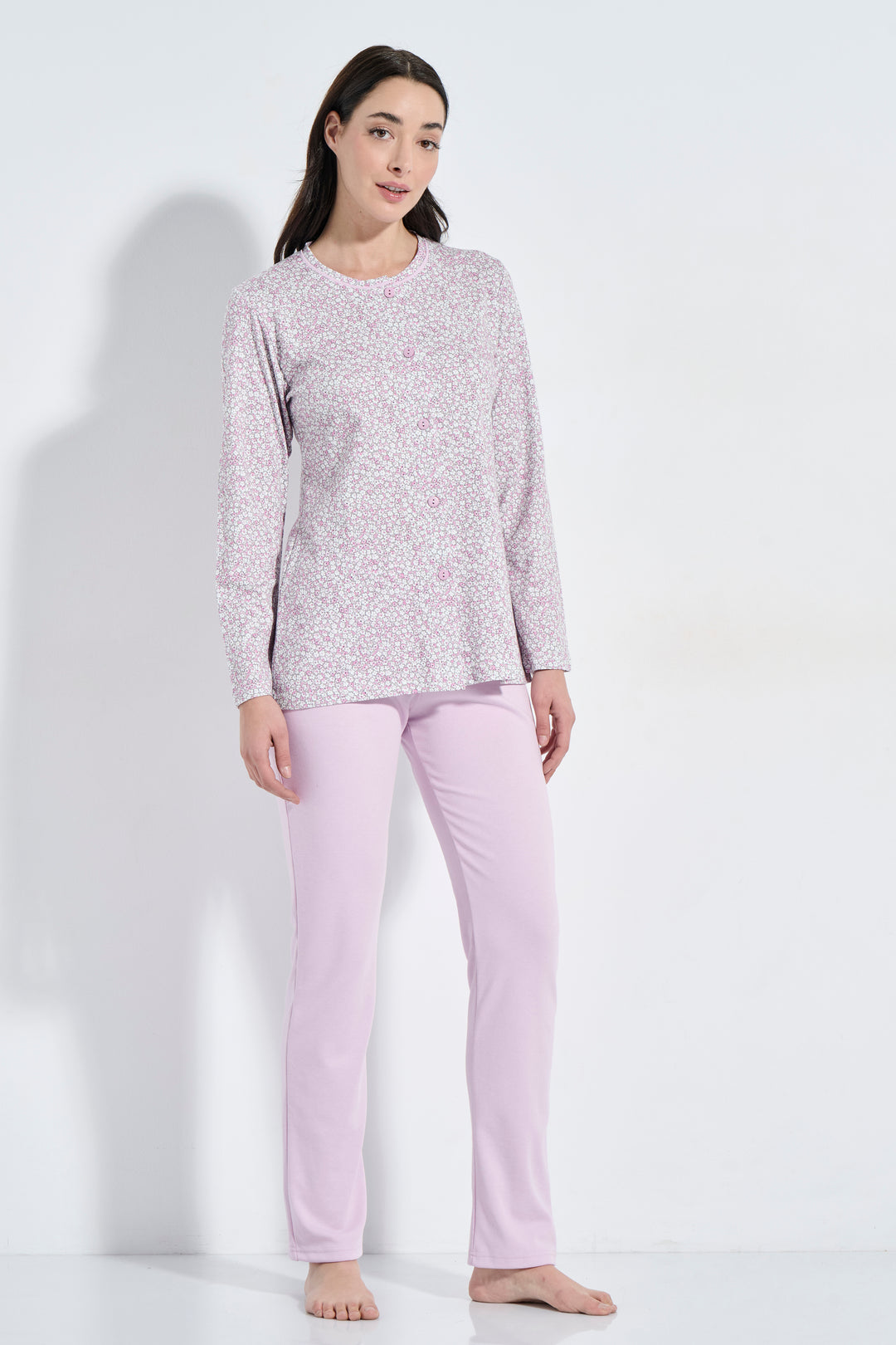 Πιτζάμα Κουμπωτή Fleur (8329)