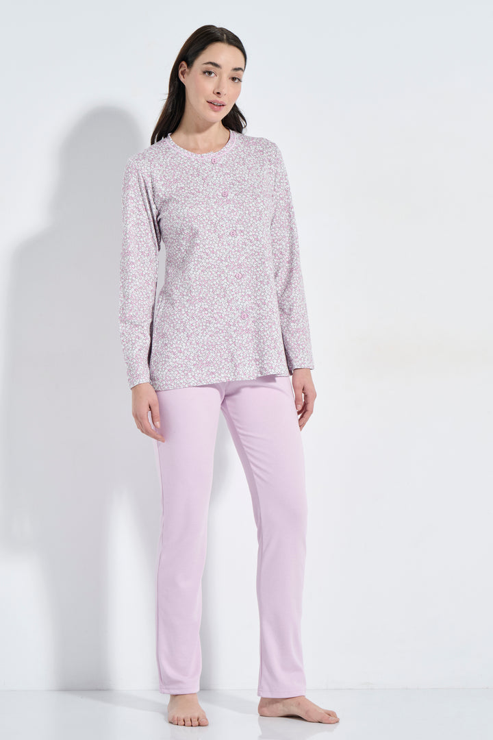 Πιτζάμα Κουμπωτή Fleur (8329)