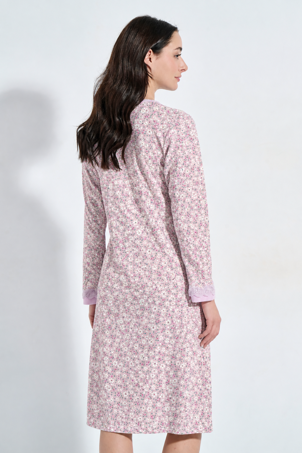 Nightgown Button Placket Fleur (8330)