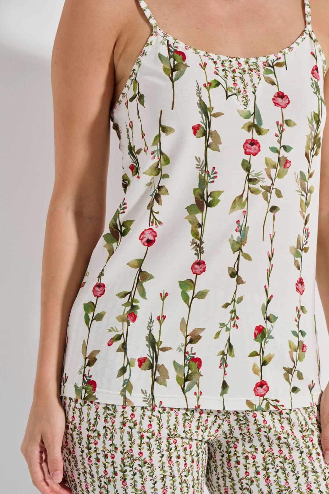 Πυζάμα Βερμούδα Ραντάκι Roses (8418)