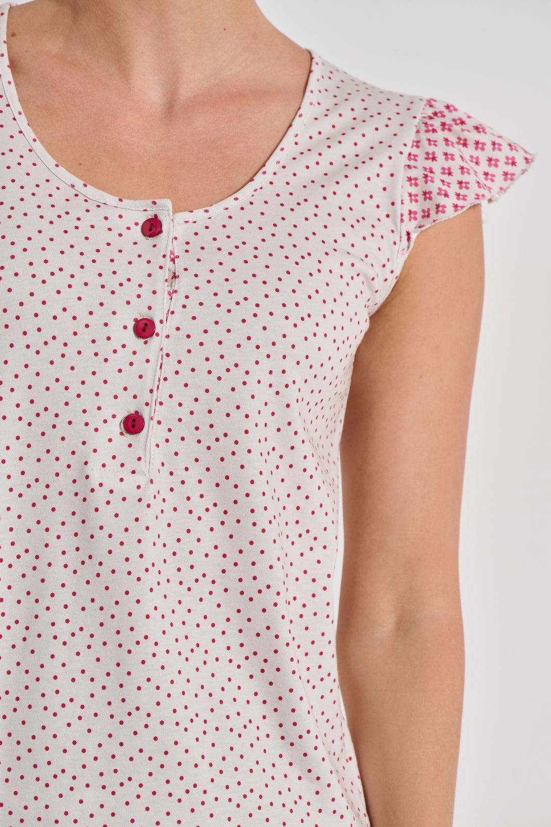 Πυζάμα Βερμούδα Πατιλέτα Polka Dot (8444)
