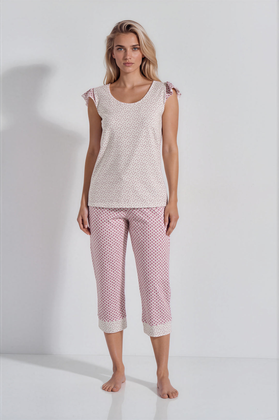 Πυζάμα Κάπρι Polka Dot (8445)