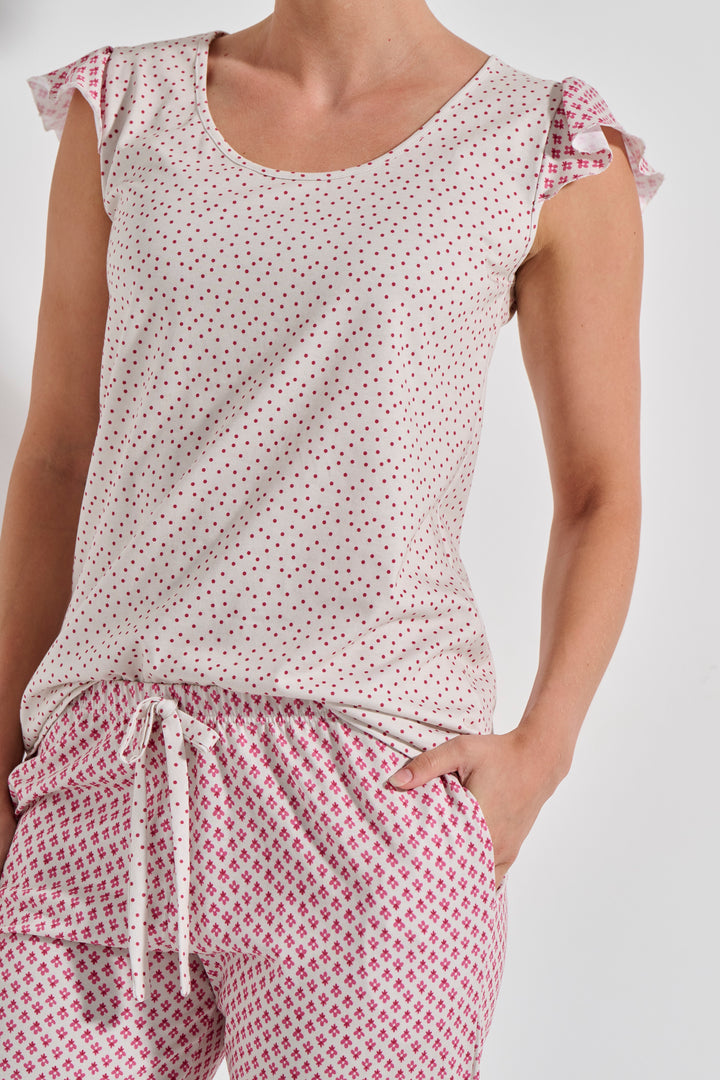 Πυζάμα Κάπρι Polka Dot (8445)