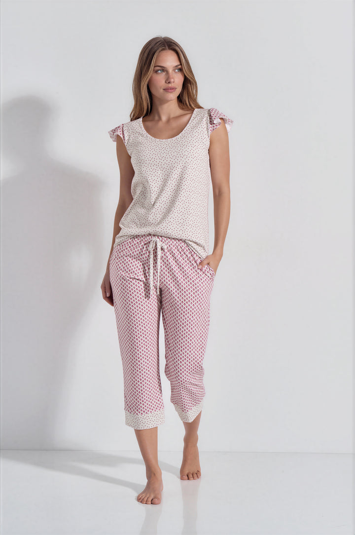 Πυζάμα Κάπρι Polka Dot (8445)