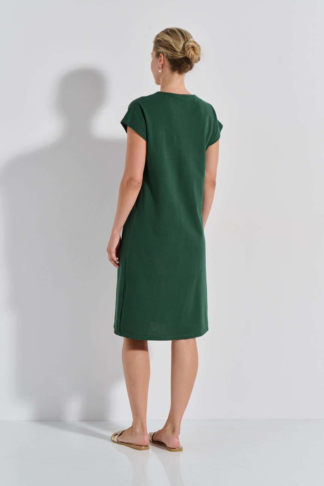 Φόρεμα Pique Ζαπονέ Αξεσουαρ (8467) - Green-Blue