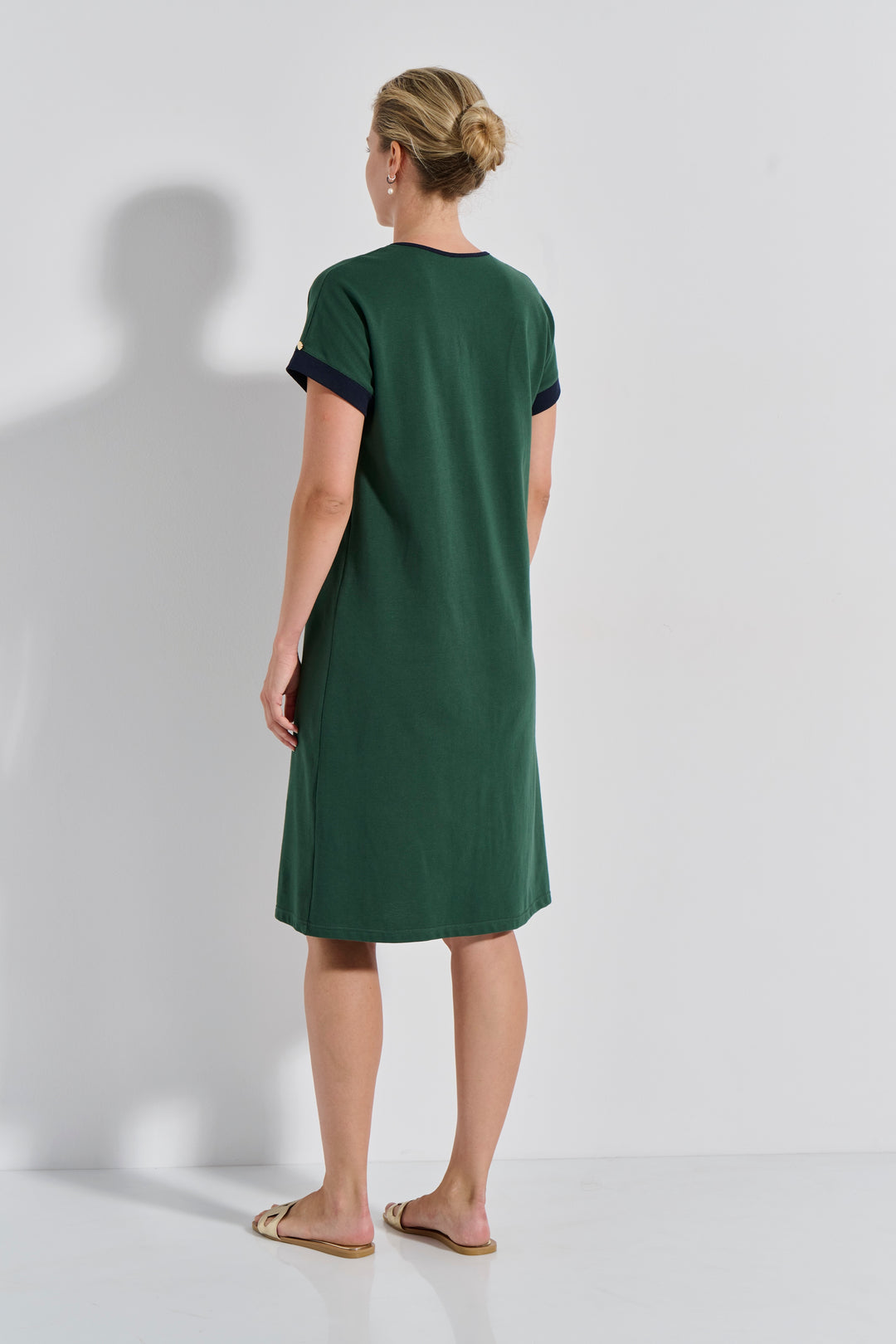 Φόρεμα Pique Ζαπονέ (8468) - Green-Blue