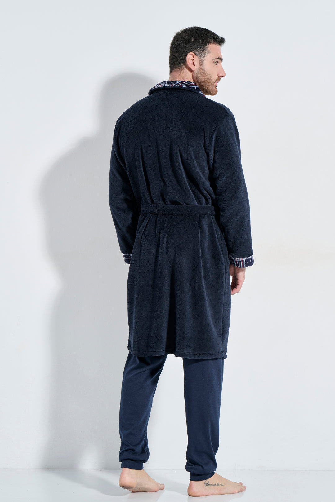Ρόμπα Σταυρωτή Καρό Long (Α5823)